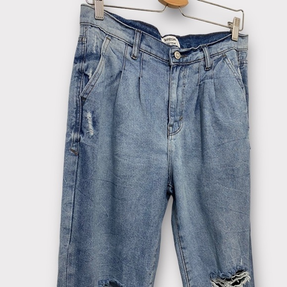 Kensie True Vintage Blue Denim Distressed Jeans Size 8/29 Style# EFI02752X - Picture 2 of 8